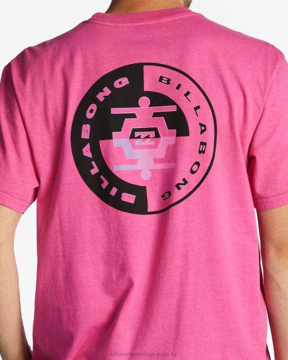 Men Fushia Billabong Connection T-Shirt 80P8374
