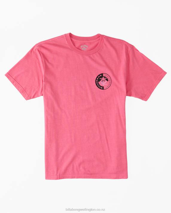 Men Fushia Billabong Connection T-Shirt 80P8374