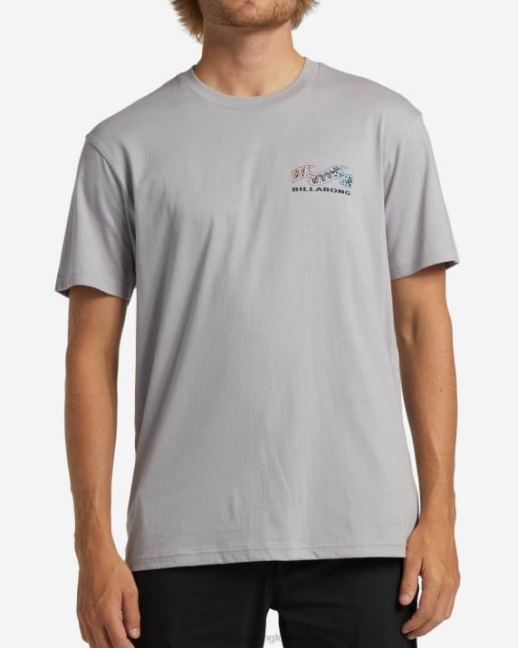 Men Grey Violet Billabong Segment T-Shirt 80P8353