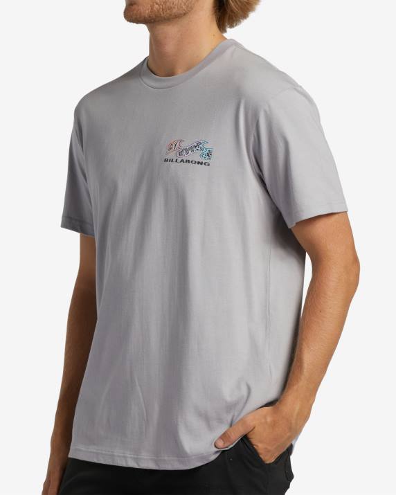 Men Grey Violet Billabong Segment T-Shirt 80P8353