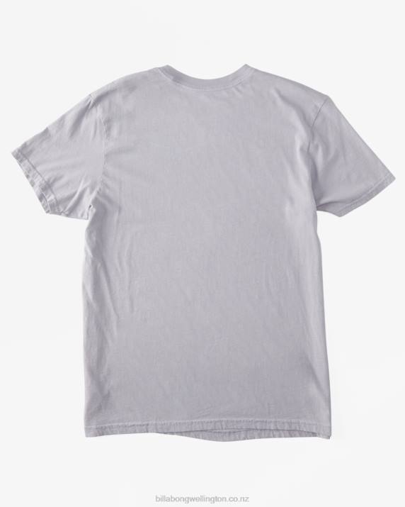 Men Grey Violet Billabong Walled Short Sleeve T-Shirt 80P8528
