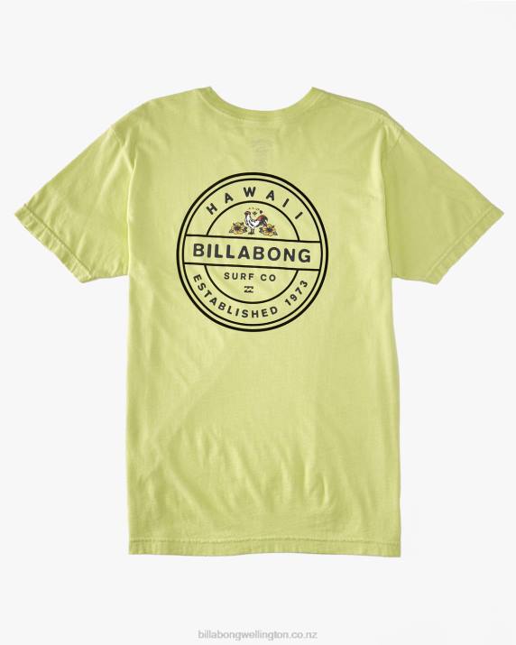 Men Light Green Billabong Rotor Rooster T-Shirt 80P8323