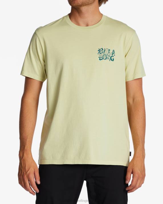 Men Light Lime Billabong Worded T-Shirt 80P8418