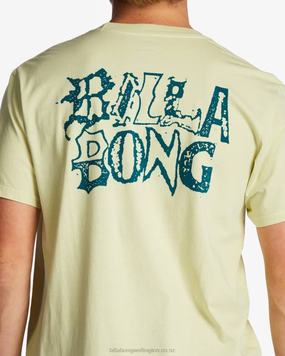 Men Light Lime Billabong Worded T-Shirt 80P8418