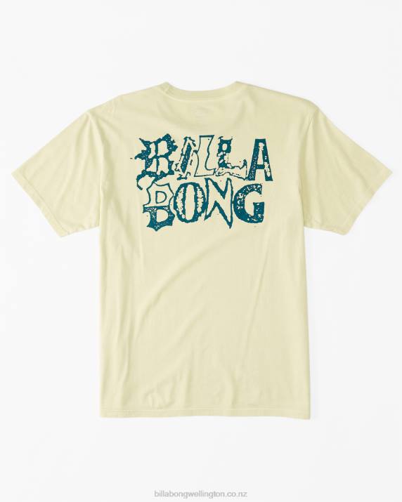 Men Light Lime Billabong Worded T-Shirt 80P8418