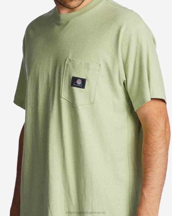 Men Light Sage Billabong Hemp Pocket T-Shirt 80P8483