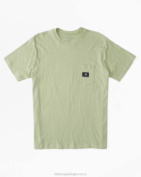 Men Light Sage Billabong Hemp Pocket T-Shirt 80P8483