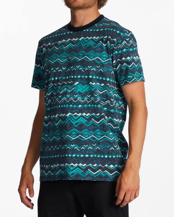 Men Midnight Billabong Realm T-Shirt 80P8613