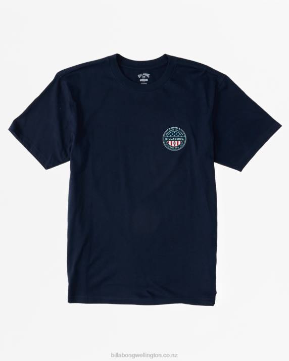 Men Navy Billabong American Rotor T-Shirt 80P8322