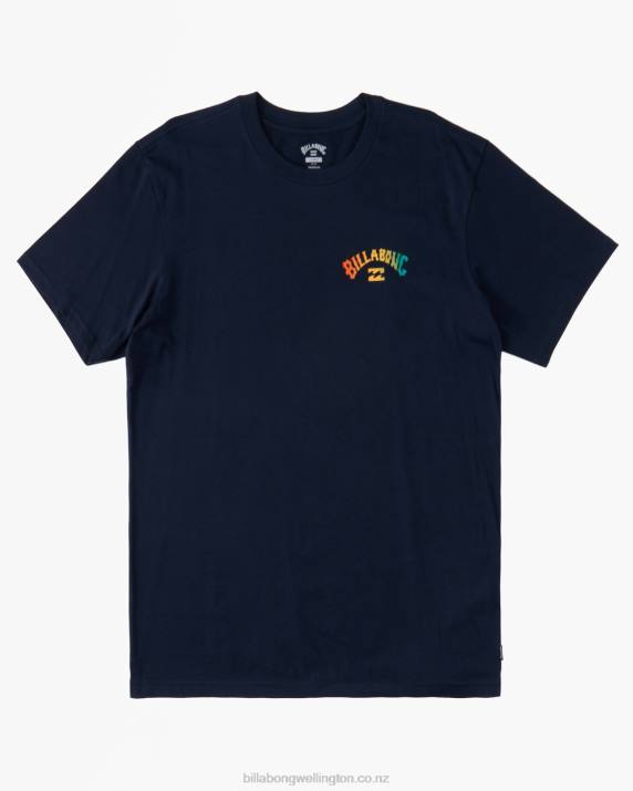 Men Navy Billabong Arch Fill T-Shirt 80P8541