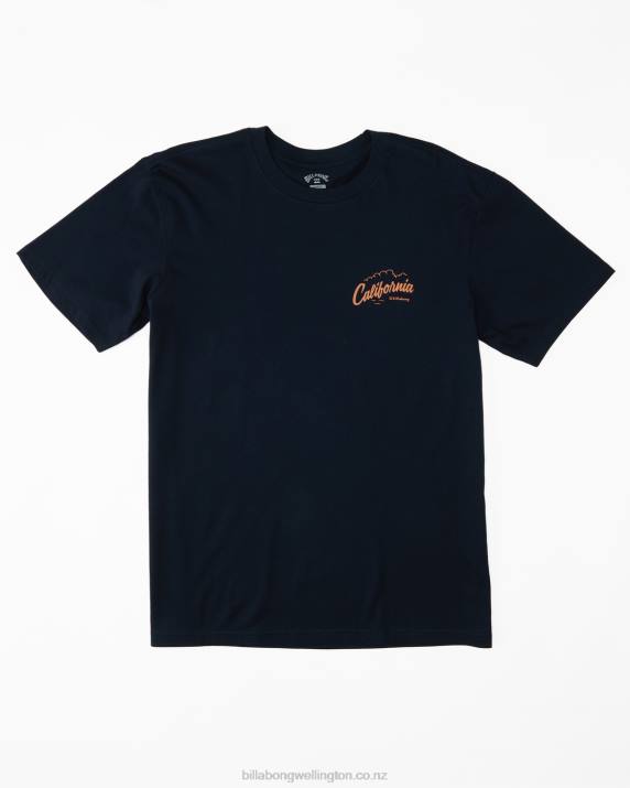 Men Navy Billabong CA Greeter T-Shirt 80P8340