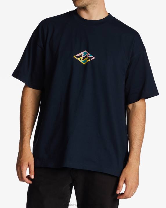 Men Navy Billabong Growth OG T-Shirt 80P8598