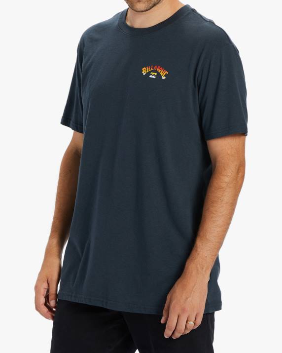 Men Navy Billabong Kamea Poiwena T-Shirt 80P8506