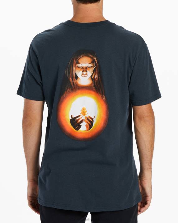 Men Navy Billabong Kamea Poiwena T-Shirt 80P8506