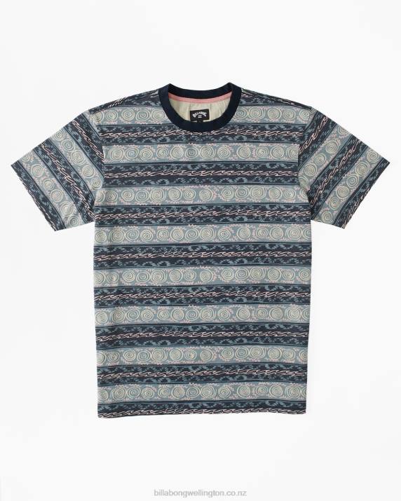 Men Navy Billabong Realm T-Shirt 80P8642