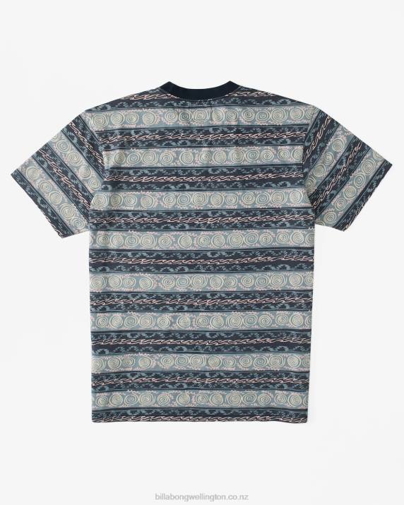 Men Navy Billabong Realm T-Shirt 80P8642