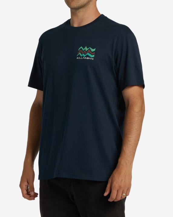 Men Navy Billabong Segment T-Shirt 80P8348