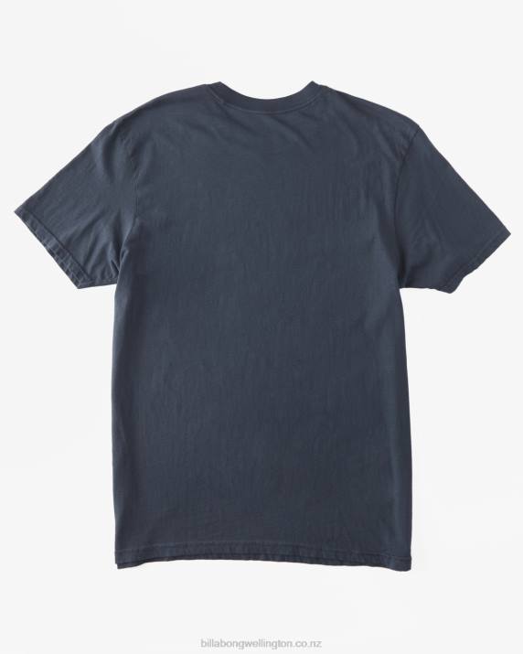 Men Navy Billabong Walled Short Sleeve T-Shirt 80P8538