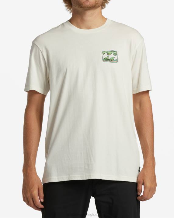 Men Off White Billabong Crayon Wave T-Shirt 80P8330