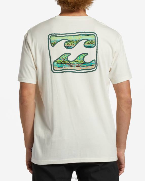 Men Off White Billabong Crayon Wave T-Shirt 80P8330