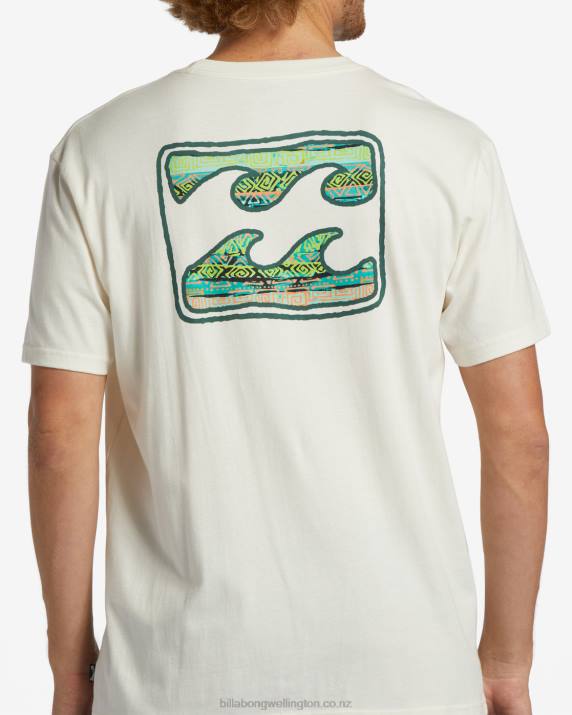 Men Off White Billabong Crayon Wave T-Shirt 80P8330