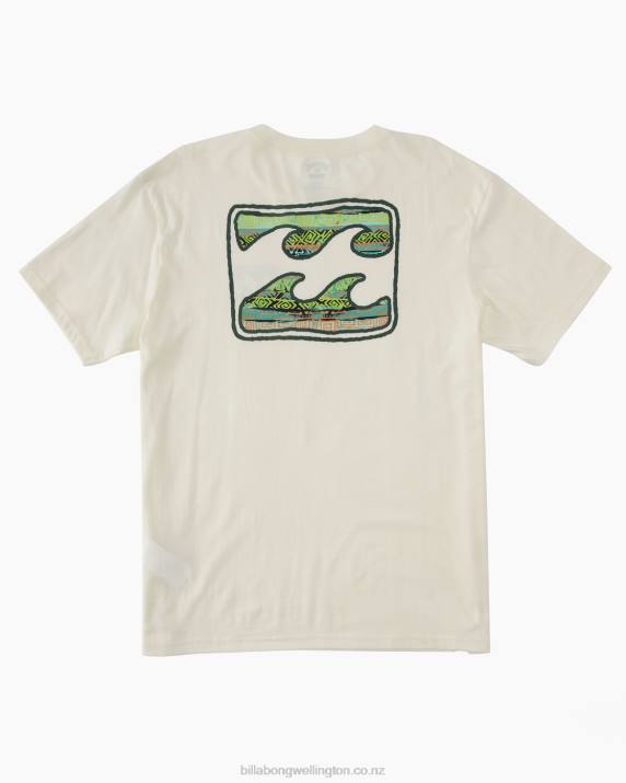 Men Off White Billabong Crayon Wave T-Shirt 80P8330