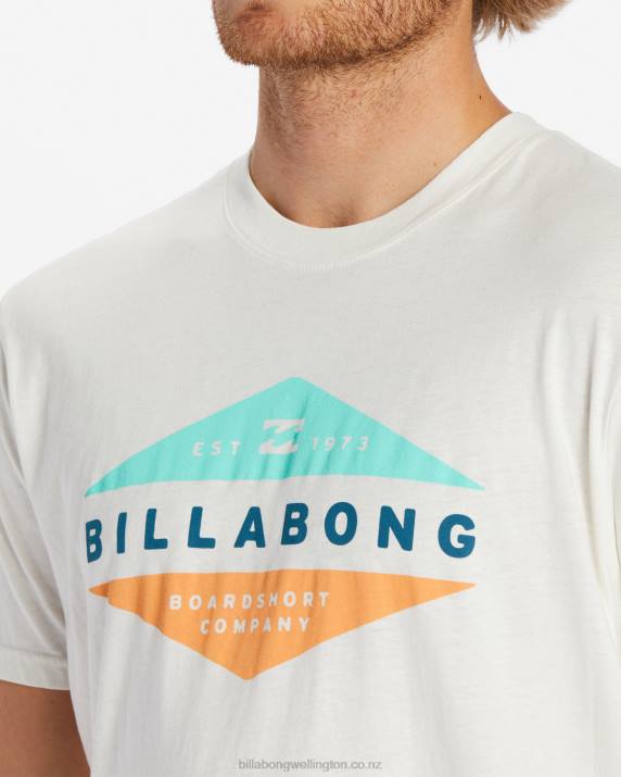 Men Off White Billabong Level Short Sleeve T-Shirt 80P8543
