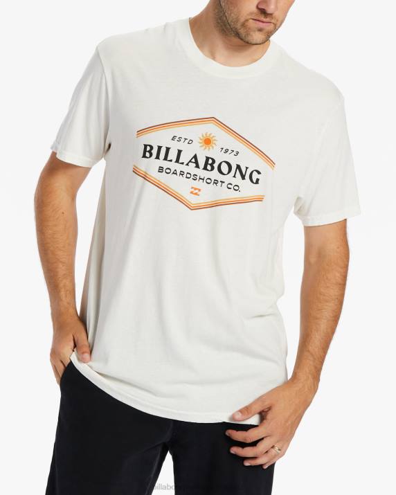 Men Off White Billabong Walled Short Sleeve T-Shirt 80P8526
