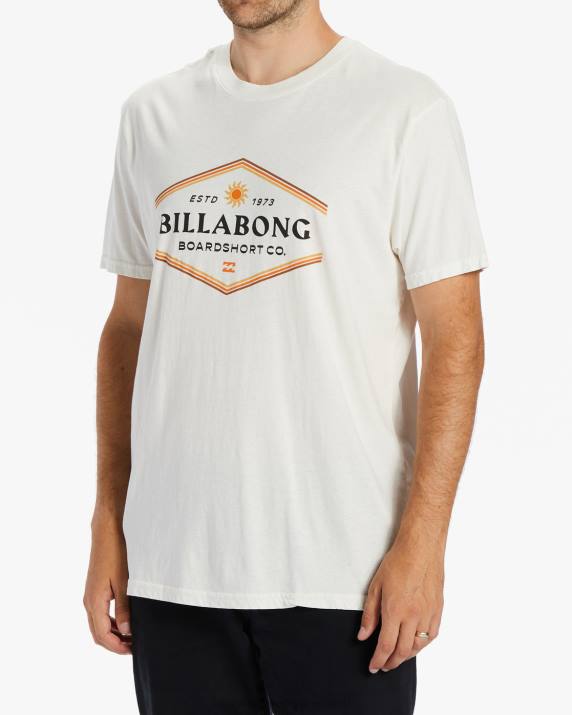 Men Off White Billabong Walled Short Sleeve T-Shirt 80P8526
