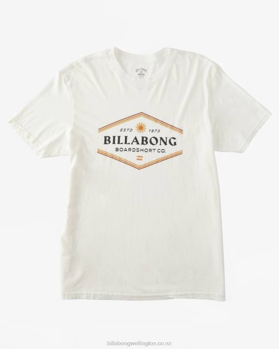Men Off White Billabong Walled Short Sleeve T-Shirt 80P8526