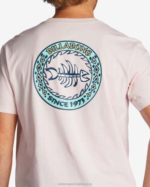 Men Pink Haze Billabong Bonez T-Shirt 80P8534