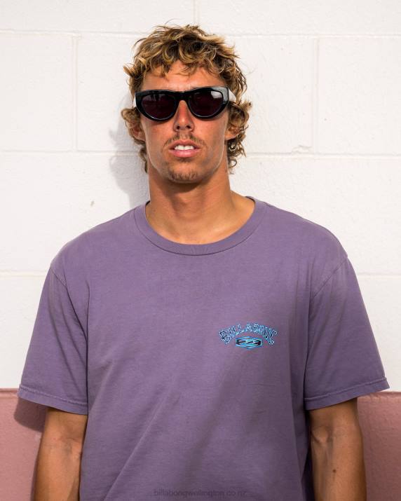 Men Purple Haze Billabong Archwave T-Shirt 80P8331