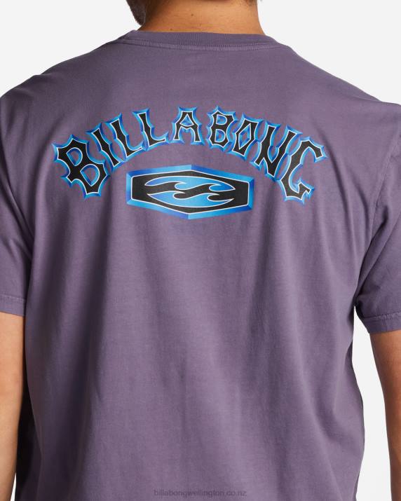 Men Purple Haze Billabong Archwave T-Shirt 80P8331