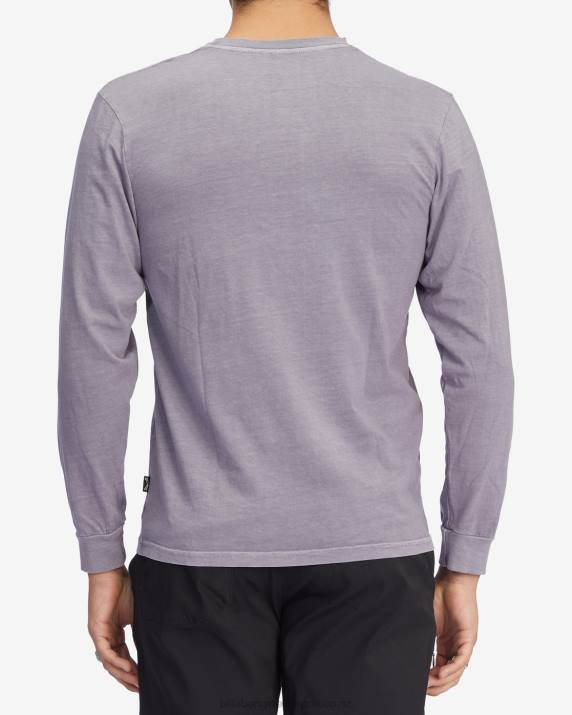 Men Purple Haze Billabong Essential Wave Washed Long Sleeve T-Shirt 80P8443