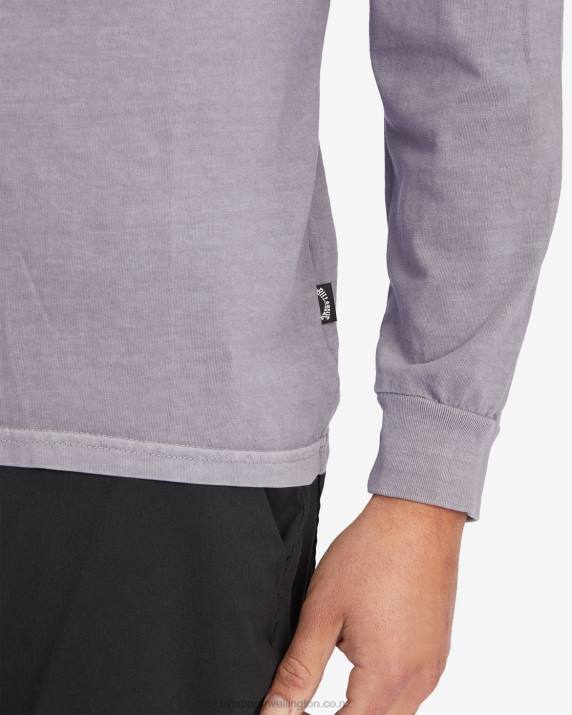 Men Purple Haze Billabong Essential Wave Washed Long Sleeve T-Shirt 80P8443
