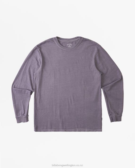 Men Purple Haze Billabong Essential Wave Washed Long Sleeve T-Shirt 80P8443