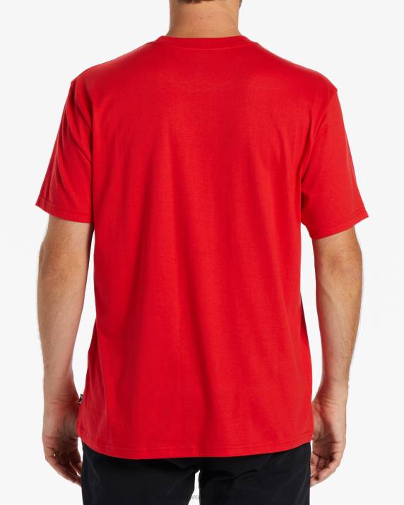 Men Red Billabong Star Spangled T-Shirt 80P8430