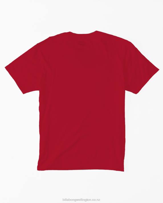 Men Red Billabong Star Spangled T-Shirt 80P8430