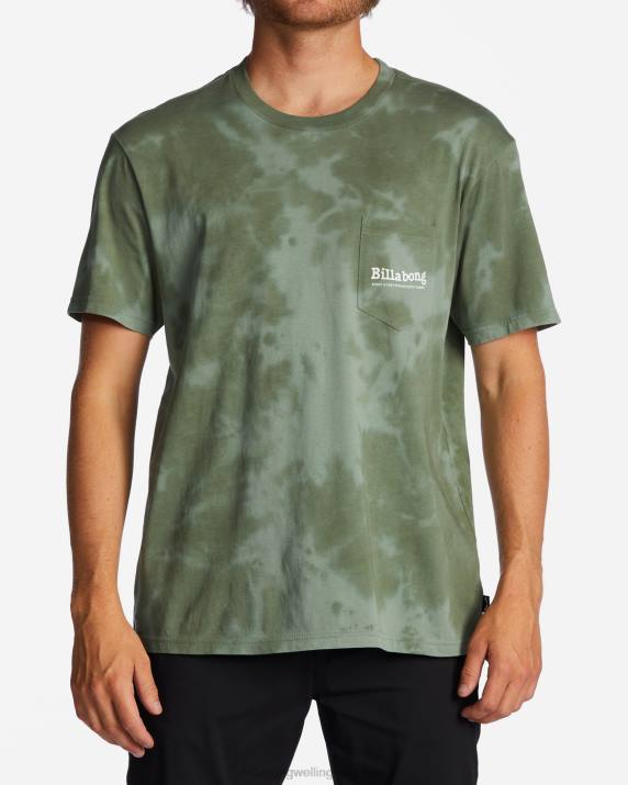 Men Sage Billabong Pocket Wash T-Shirt 80P8352