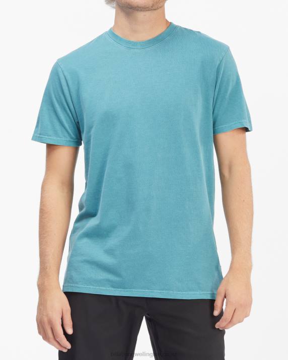 Men Smoke Blue Billabong Wave Washed Short Sleeve T-Shirt 80P8325