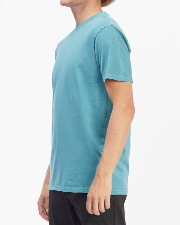 Men Smoke Blue Billabong Wave Washed Short Sleeve T-Shirt 80P8325