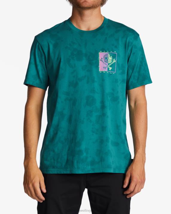 Men Teal Billabong Boxed In T-Shirt 80P8342