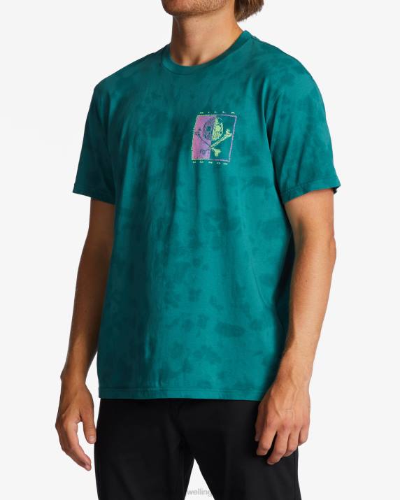 Men Teal Billabong Boxed In T-Shirt 80P8342