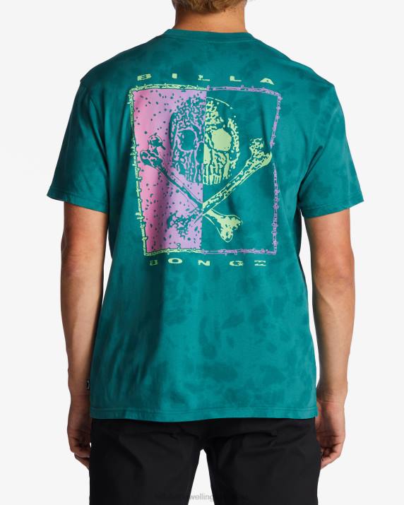 Men Teal Billabong Boxed In T-Shirt 80P8342
