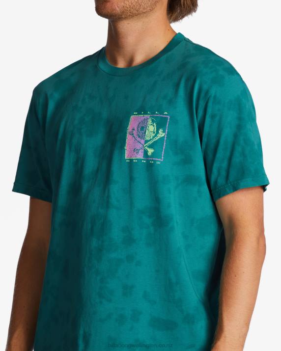 Men Teal Billabong Boxed In T-Shirt 80P8342