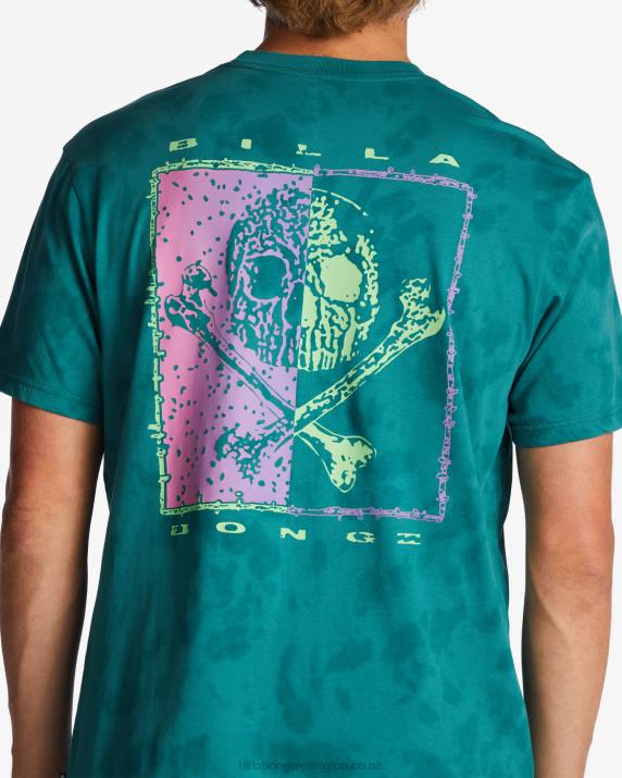 Men Teal Billabong Boxed In T-Shirt 80P8342