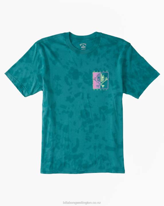 Men Teal Billabong Boxed In T-Shirt 80P8342