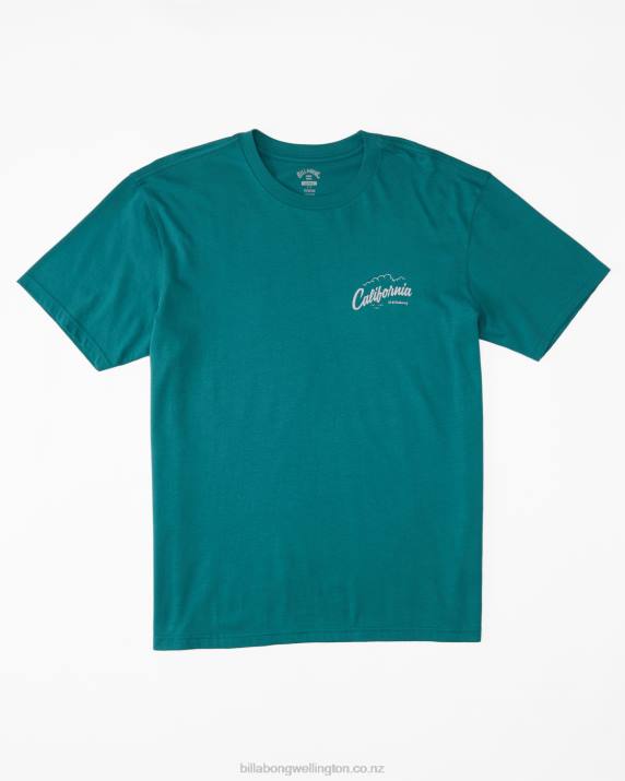 Men Teal Billabong CA Greeter T-Shirt 80P8434