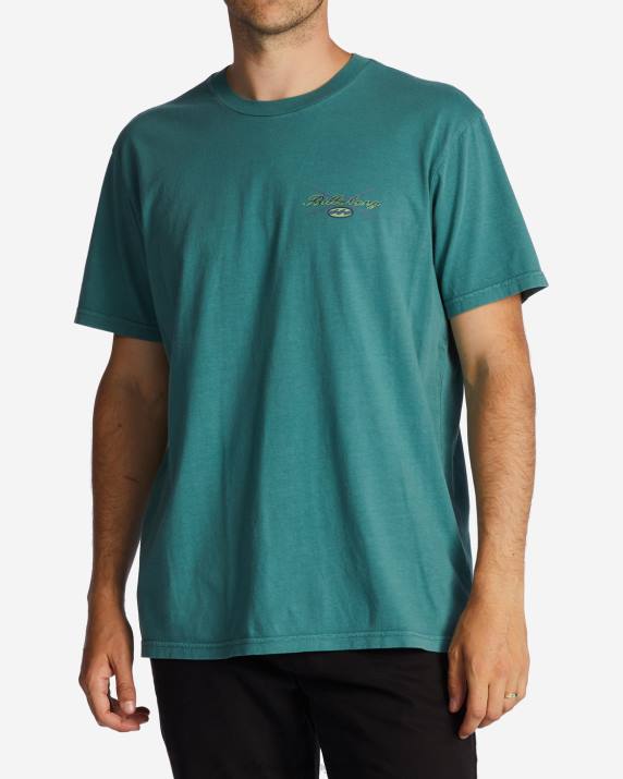Men Teal Billabong Crossboards T-Shirt 80P8644