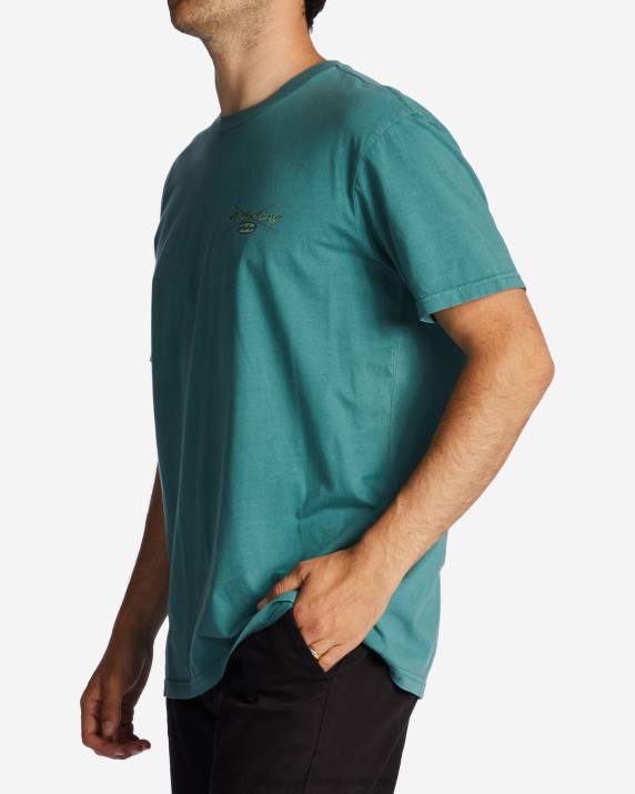 Men Teal Billabong Crossboards T-Shirt 80P8644